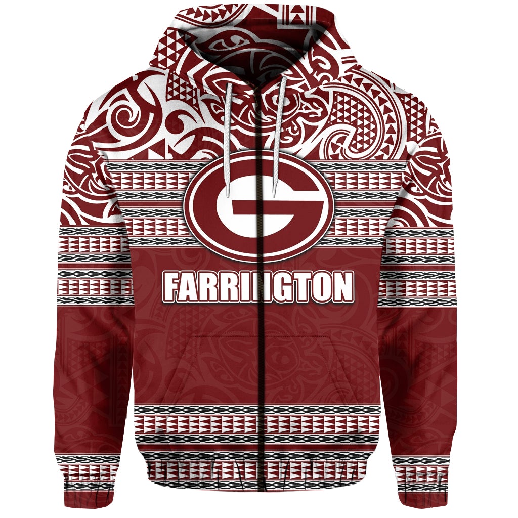 Custom Hawaii Farrington High School Zip Hoodie No.1 LT6 - Wonder Print Shop