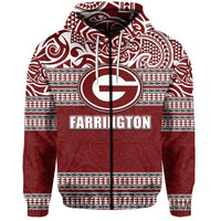 Custom Hawaii Farrington High School Zip Hoodie No.1 LT6 - Wonder Print Shop