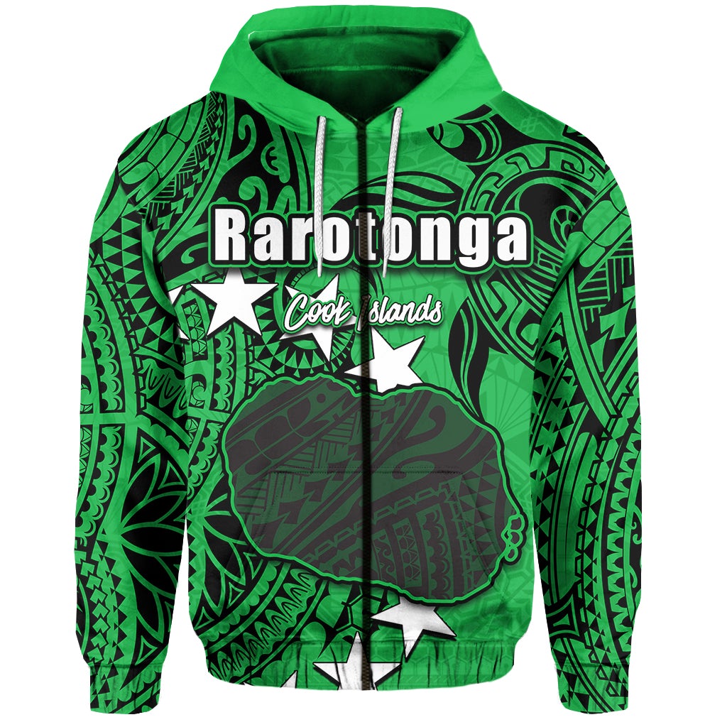 Custom Cook Islands Zip Hoodie Rarotonga LT6 - Wonder Print Shop