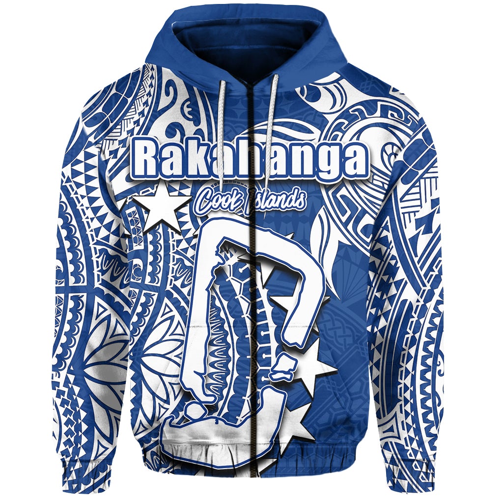 Custom Cook Islands Zip Hoodie Rakahanga LT6 - Wonder Print Shop