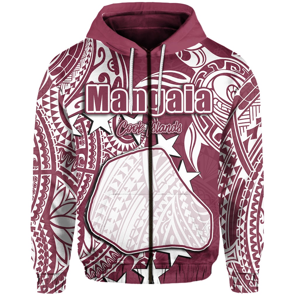 Custom Cook Islands Zip Hoodie Mangaia LT6 - Wonder Print Shop