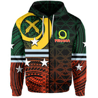 Custom Penama Province Zip Hoodie Of Vanuatu Polynesian Patterns Mix Sand Drawing LT6 - Wonder Print Shop