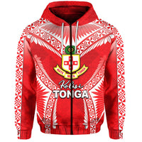 Custom Kolisi Tonga Zip Hoodie Red Style LT6 - Wonder Print Shop