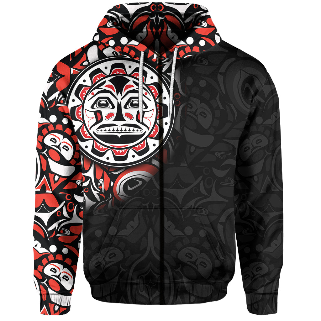Custom Canada Haida Hoodie Sun LT6 - Wonder Print Shop