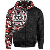 Custom Canada Haida Hoodie Sun LT6 - Wonder Print Shop