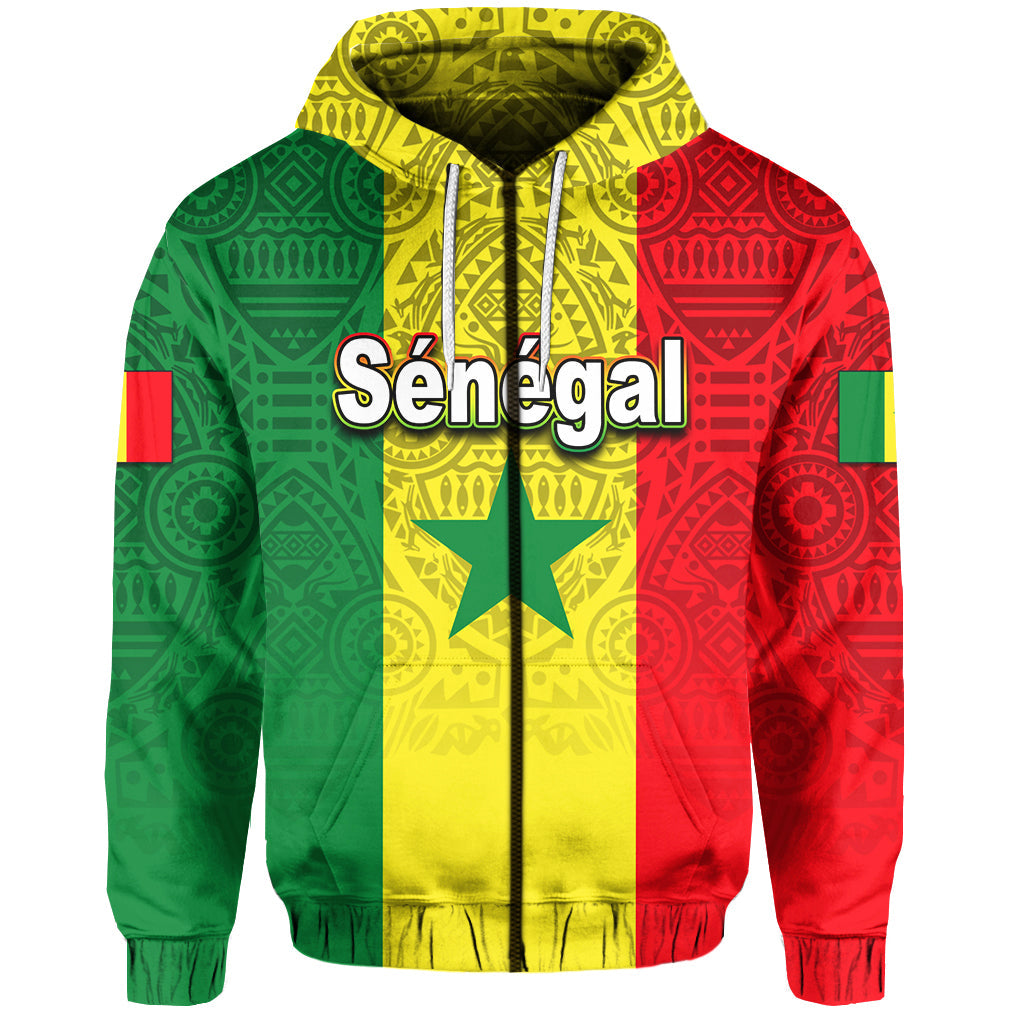 Senegal Independence Day Hoodie African Pattens LT6 - Wonder Print Shop