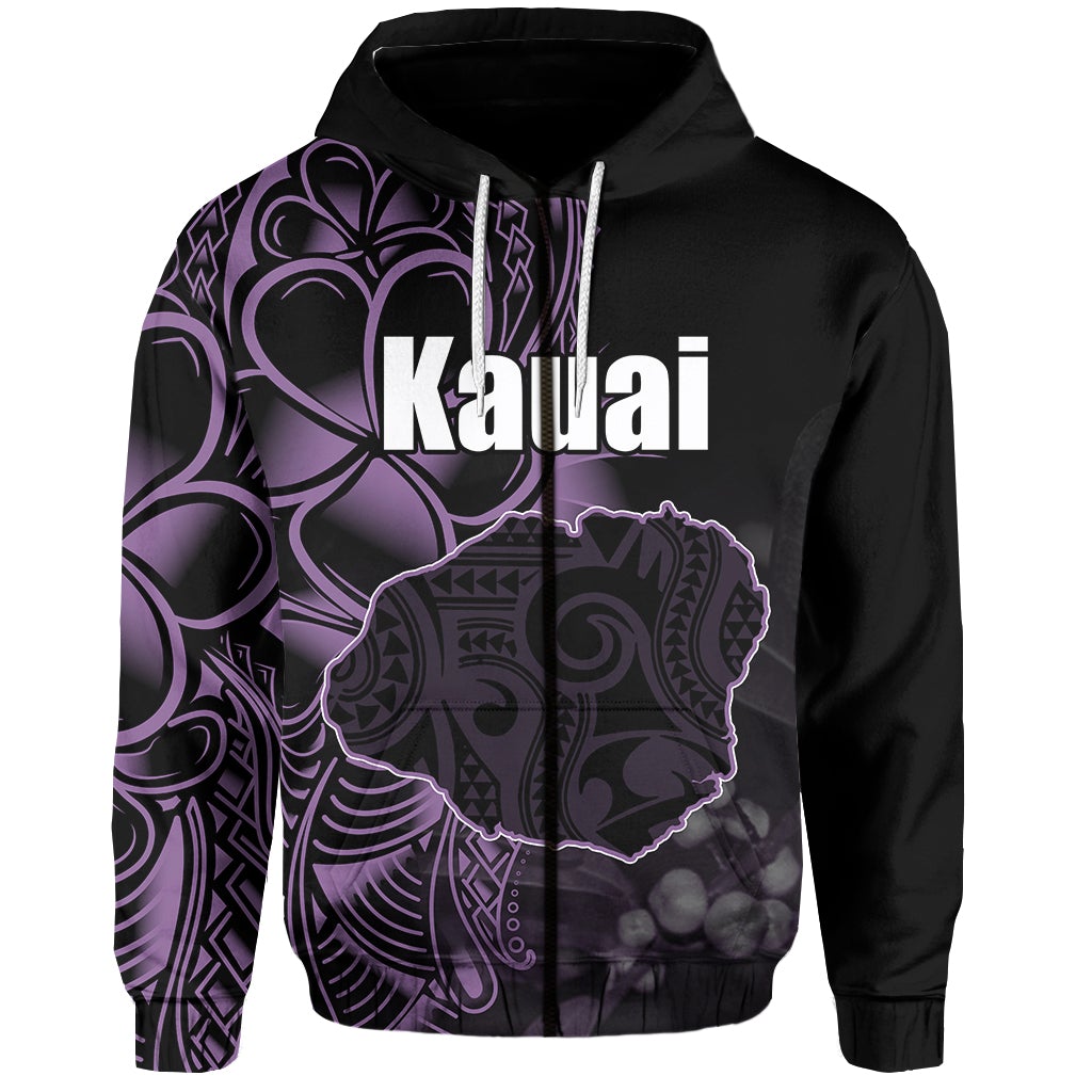 Custom Hawaiian Islands Zip Hoodie Kauai LT6 - Wonder Print Shop