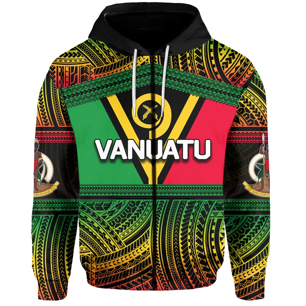 Vanuatu Zip Hoodie Independence Day LT6 - Wonder Print Shop