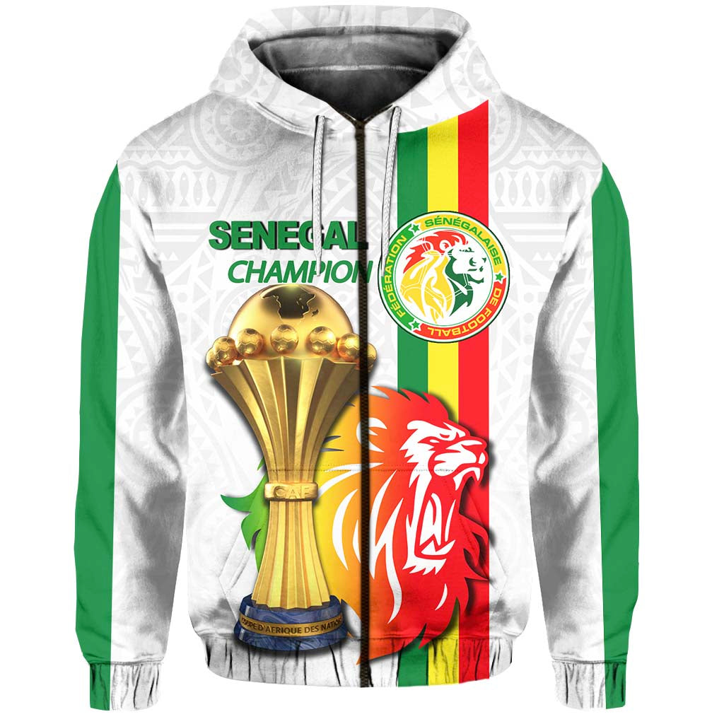 Senegal Football Champion Hoodie White Style LT6 - Wonder Print Shop