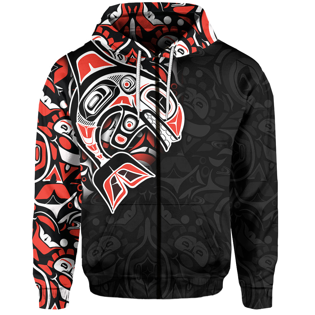 Custom Canada Haida Hoodie Killer Whale LT6 - Wonder Print Shop