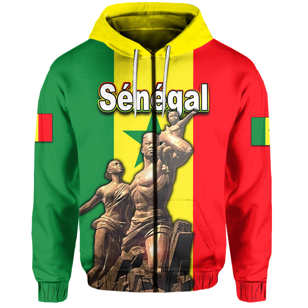 Senegal Independence Day Hoodie African Renaissance Monument LT6 - Wonder Print Shop