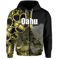 Custom Hawaiian Islands Zip Hoodie Oahu LT6 - Wonder Print Shop