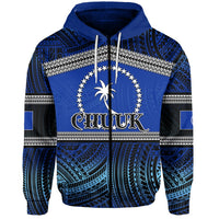 Custom Chuuk Islands Zip Hoodie Polynesian Patterns LT6 - Wonder Print Shop