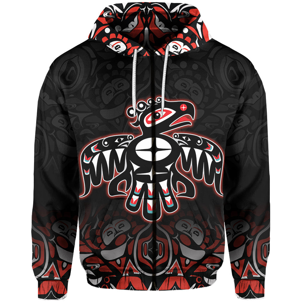 Custom Canada Haida Hoodie Thunderbird LT6 - Wonder Print Shop