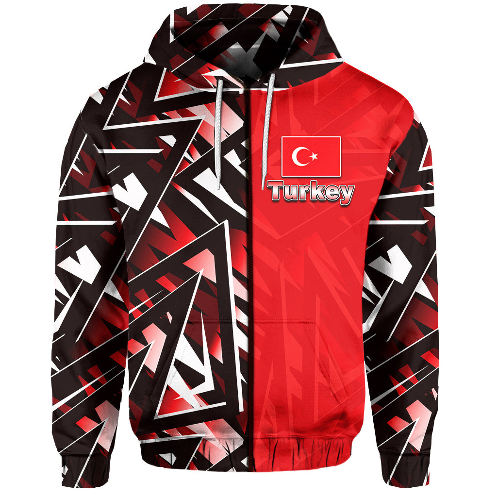 Custom Turkey Zip Hoodie Sport Style LT6 - Wonder Print Shop