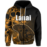 Custom Hawaiian Islands Zip Hoodie Lanai LT6 - Wonder Print Shop