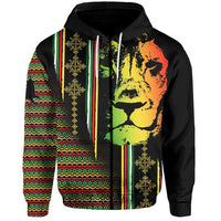 Ethiopia Zip Hoodie Ethiopia Tilet With Lion LT6 - Wonder Print Shop