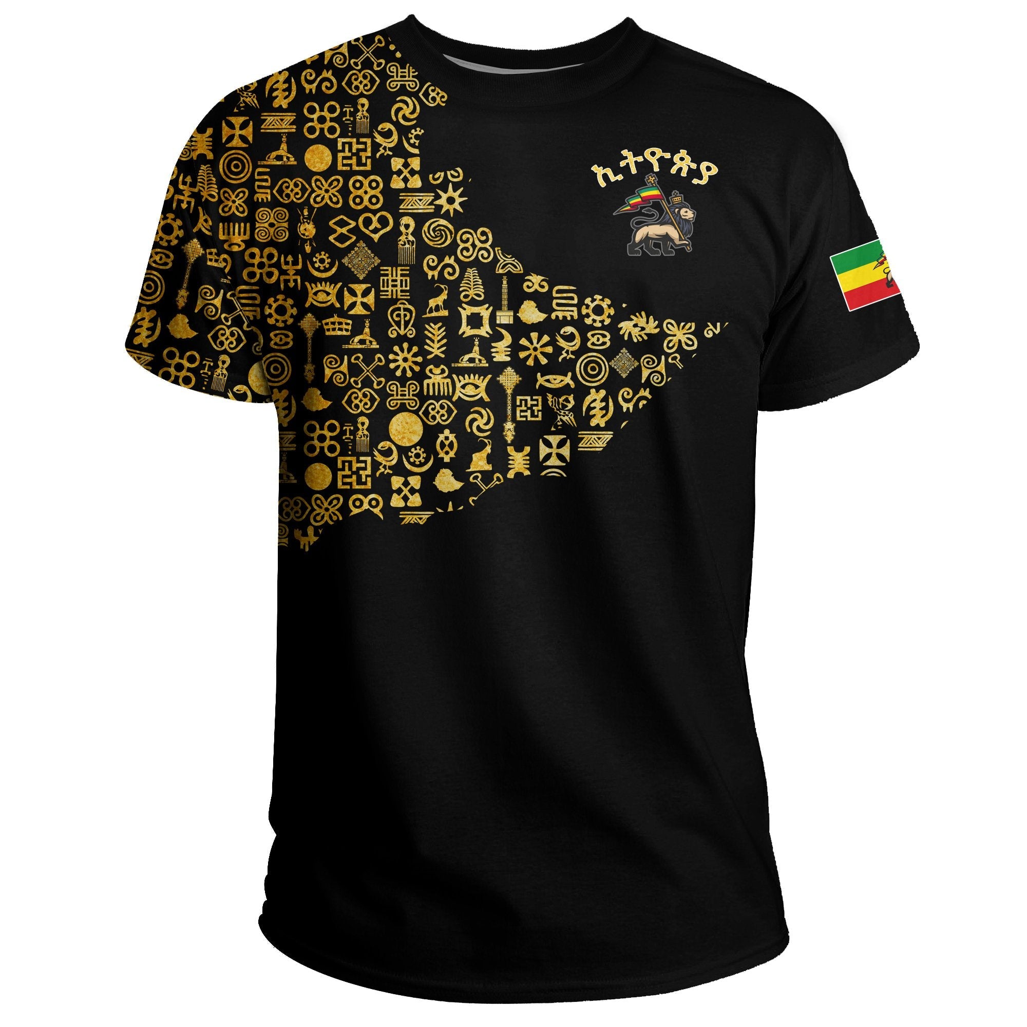 ethiopia-t-shirt-ethiopia-map-gold-symbol