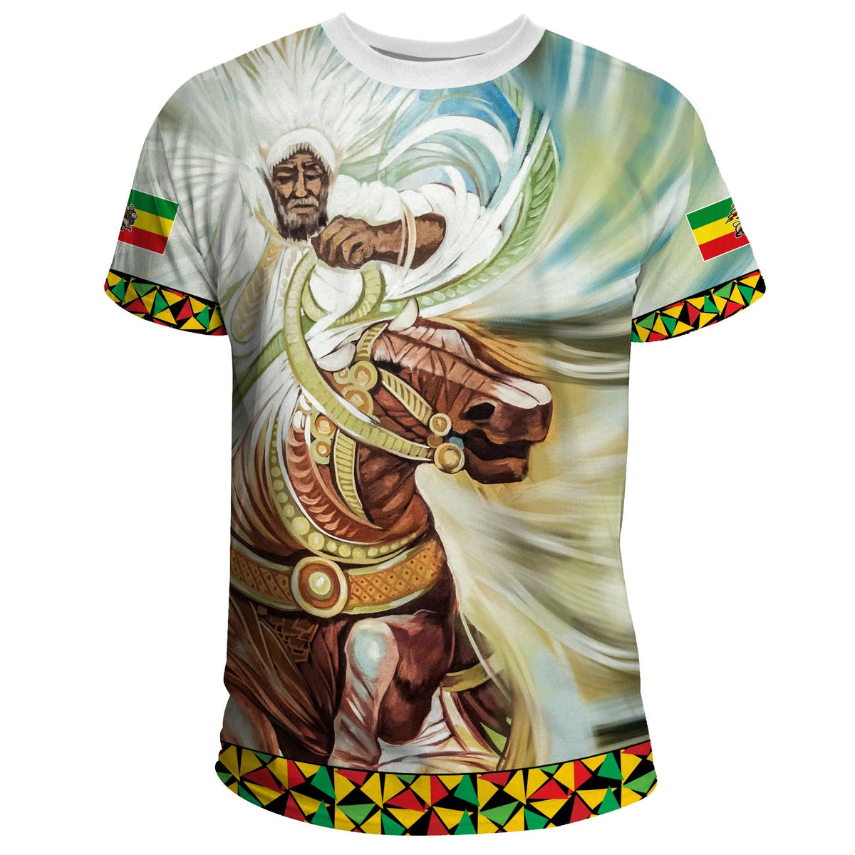 Ethiopia T Shirt Proud Ethiopian Flag - Wonder Print Shop