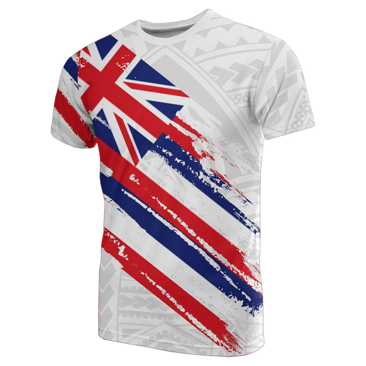Hawaii Flag Polynesian T Shirt White - Wonder Print Shop