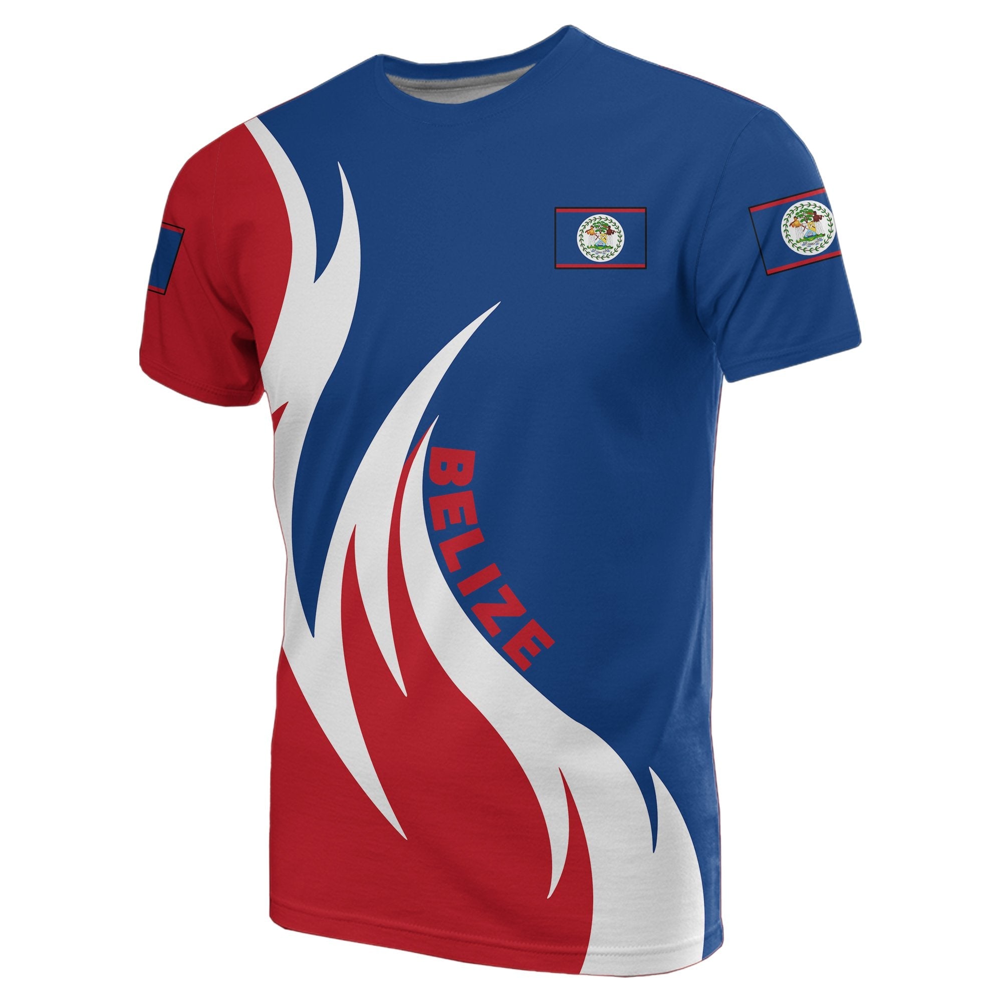Belize Coat Of Arms T Shirt Fire Style - Wonder Print Shop