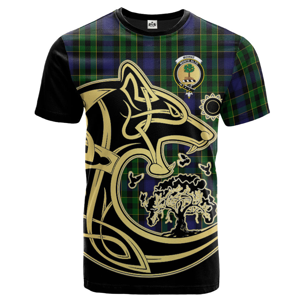 scottish-mowat-clan-crest-celtic-wolf-tartan-t-shirt