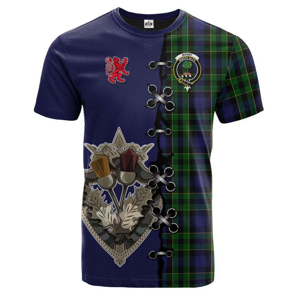 scottish-mowat-clan-crest-tartan-lion-rampant-and-celtic-thistle-t-shirt