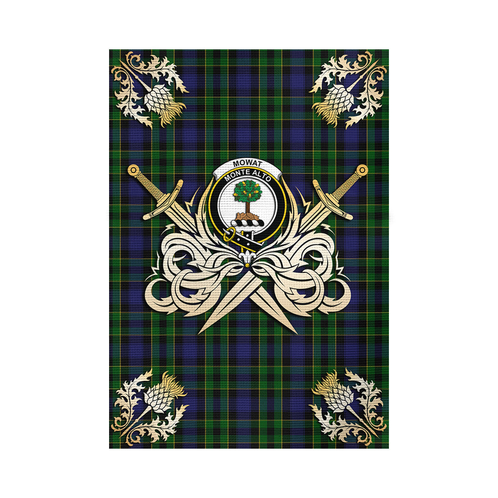 scottish-mowat-clan-crest-courage-sword-tartan-garden-flag