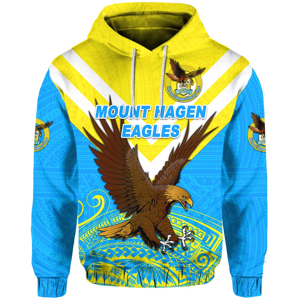 Custom Papua New Guinea Mount Hagen Eagles Hoodie Wamp Nga Rugby Blue, Custom Text And Number LT8 - Wonder Print Shop
