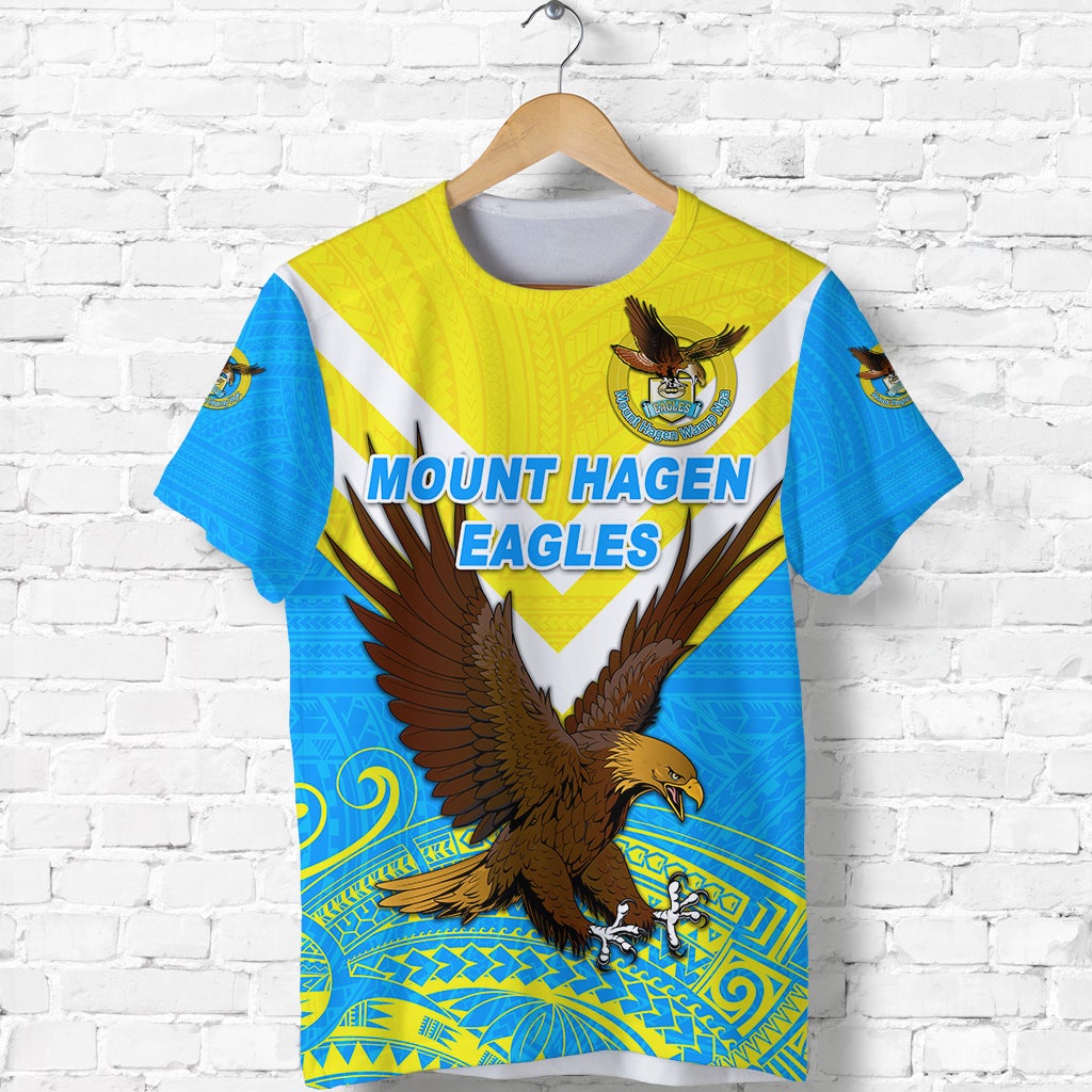Papua New Guinea Mount Hagen Eagles T Shirt Wamp Nga Rugby Blue LT8 - Wonder Print Shop