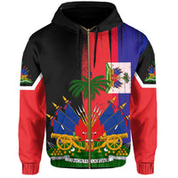 Haiti Flag Coat Of Arm Hoodie (Zip Up) - Wonder Print Shop