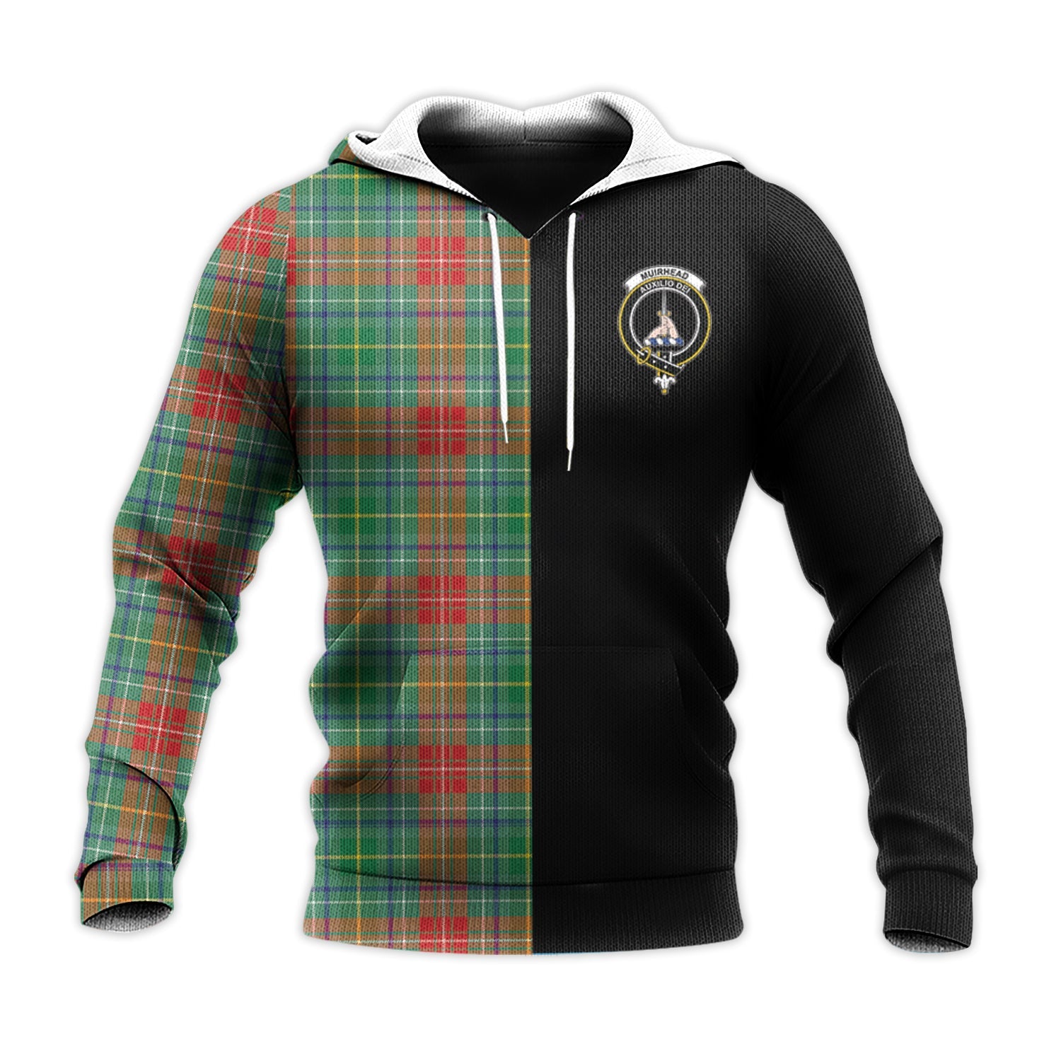 scottish-muirhead-clan-crest-tartan-personalize-half-hoodie