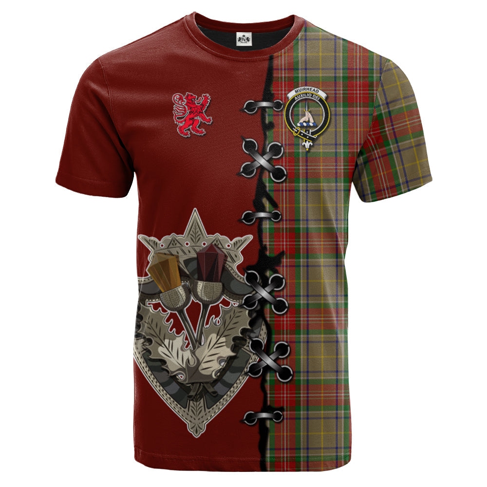scottish-muirhead-old-clan-crest-tartan-lion-rampant-and-celtic-thistle-t-shirt