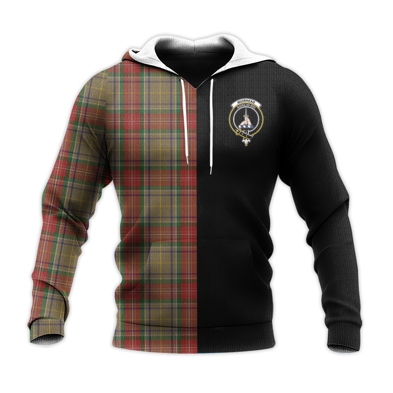 scottish-muirhead-old-clan-crest-tartan-personalize-half-hoodie
