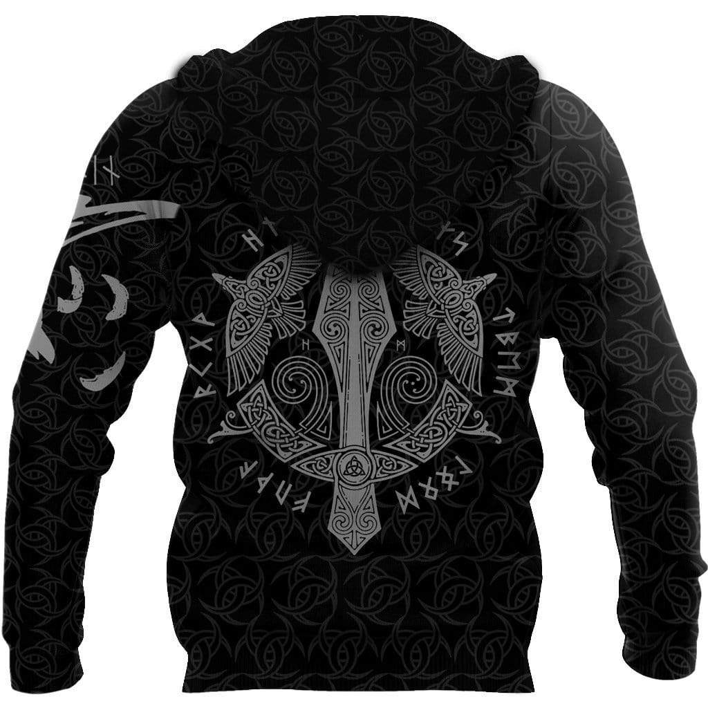 Viking Clothing Munin Rising Hoodie RLT12 - Wonder Print Shop