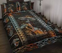Mushroom Blur Vintage Style Quilt Bed Set - Wonder Print Shop