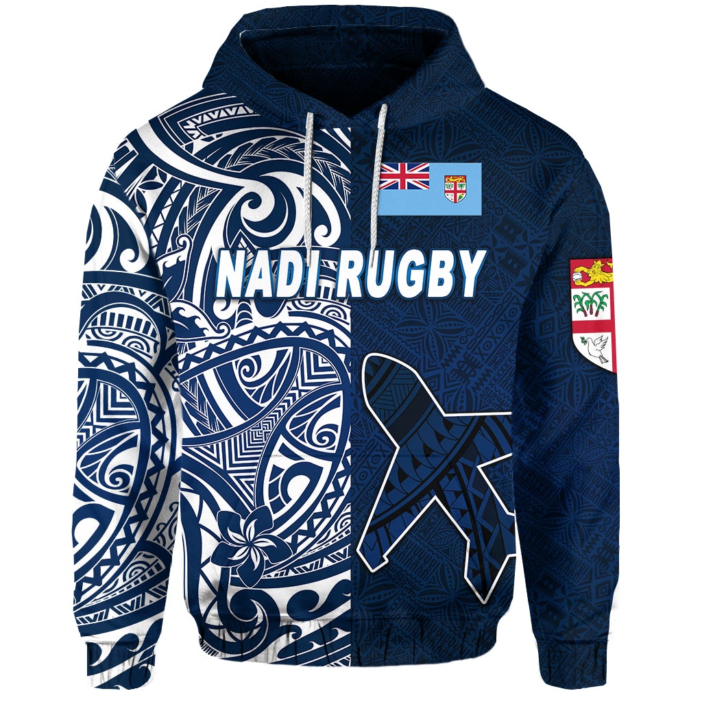 Fiji Nadi Rugby Union Hoodie Tapa Vibes LT8 - Wonder Print Shop