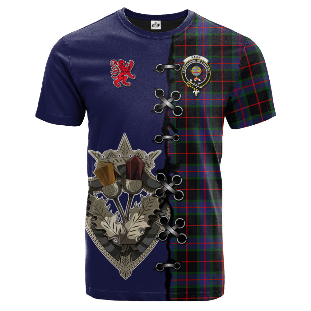 scottish-nairn-clan-crest-tartan-lion-rampant-and-celtic-thistle-t-shirt