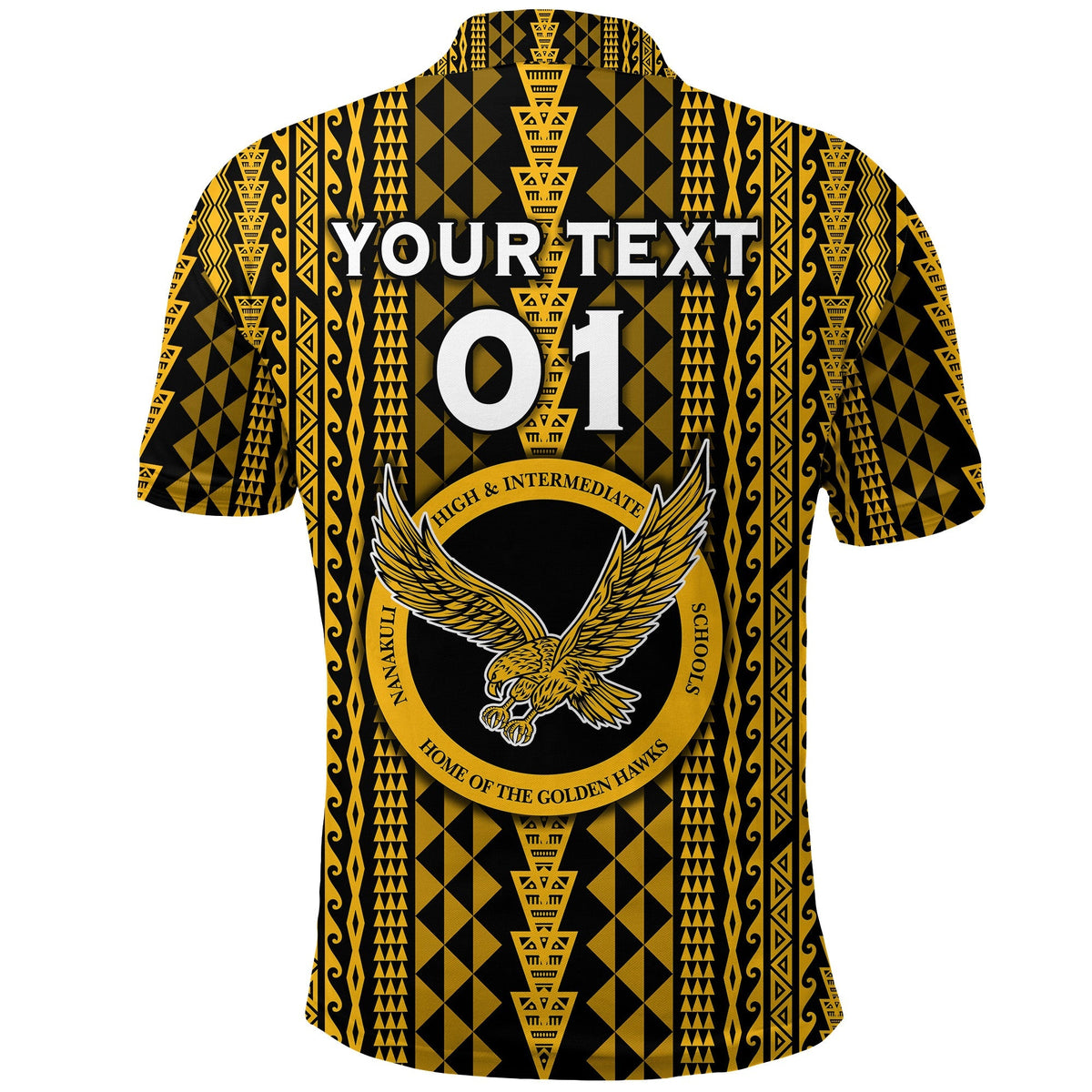 Custom Hawaii Nanakuli School Polo Shirt Golden Hawks Simple Style LT8 - Wonder Print Shop