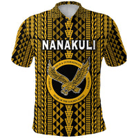 Custom Hawaii Nanakuli School Polo Shirt Golden Hawks Simple Style LT8 - Wonder Print Shop