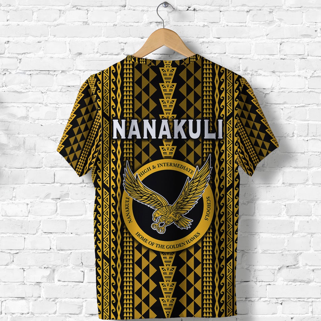 Hawaii Nanakuli School T Shirt Golden Hawks Simple Style LT8 - Wonder Print Shop