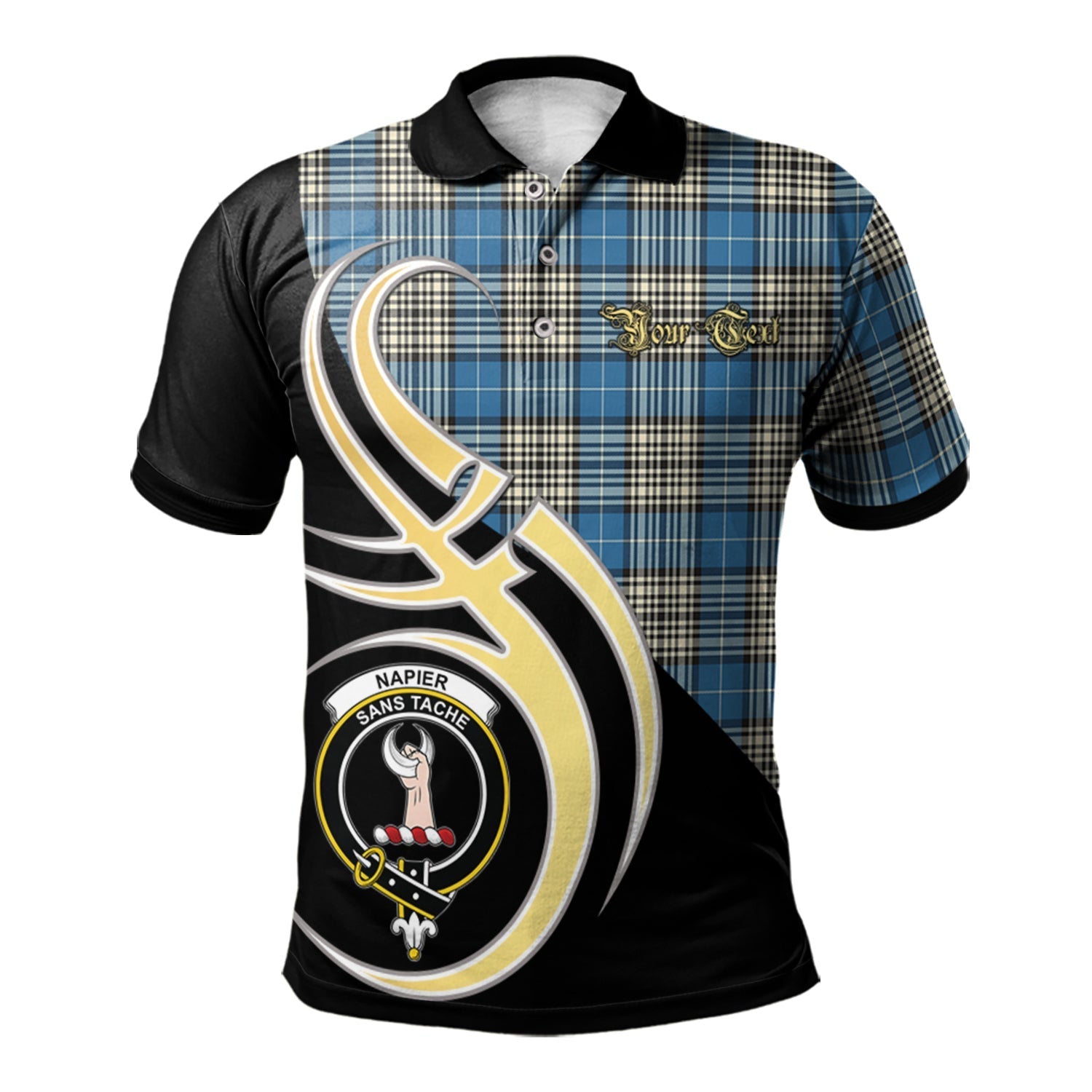 scotland-napier-ancient-clan-crest-tartan-believe-in-me-polo-shirt