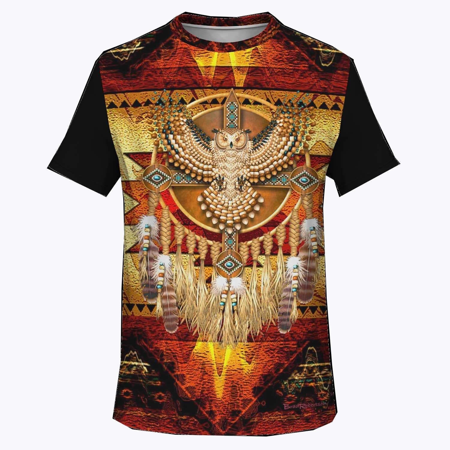 Owl Dreamcatcher Native American Pride All Over T Shirt LT10 - Wonder Print Shop
