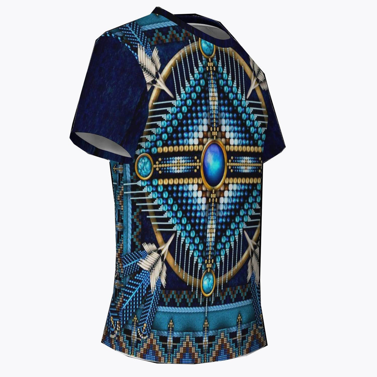 Mandala Blue Design Native American Pride T Shirt LT10 - Wonder Print Shop