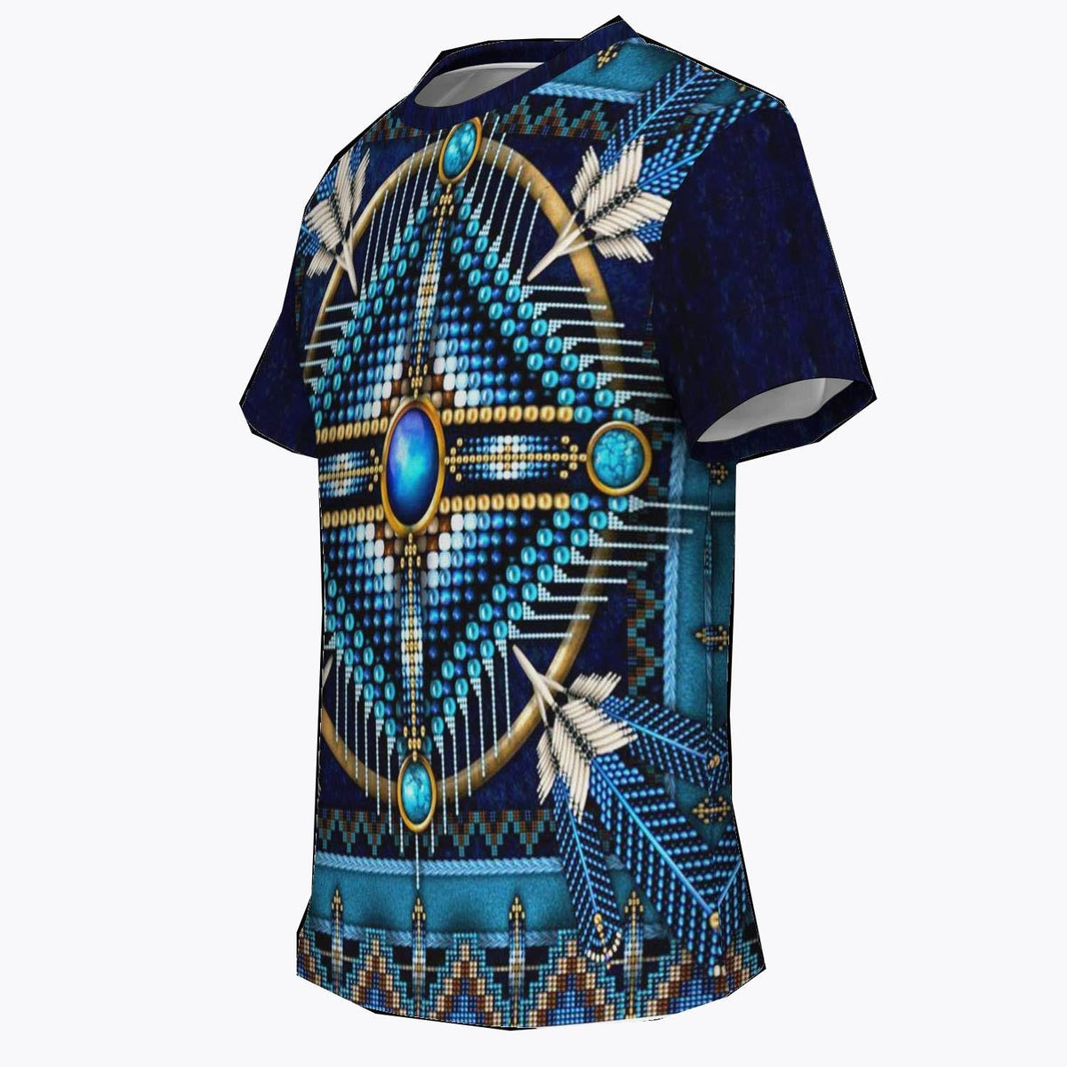 Mandala Blue Design Native American Pride T Shirt LT10 - Wonder Print Shop