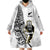 New Zealand Silver Fern Rugby All Black Maori Version White Wearable Blanket Hoodie - Wonder Print Shop