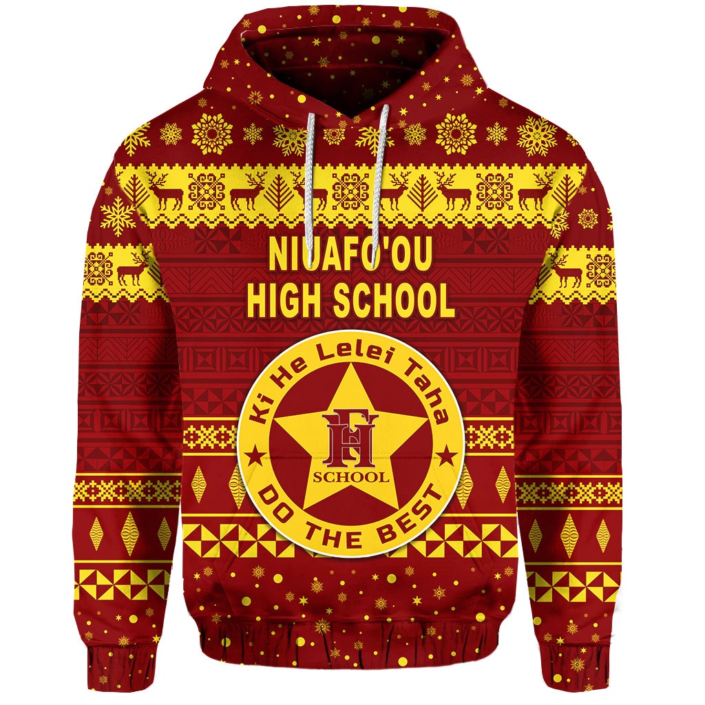 Custom Niuafoou High School Christmas Hoodie Simple Style LT8 - Wonder Print Shop