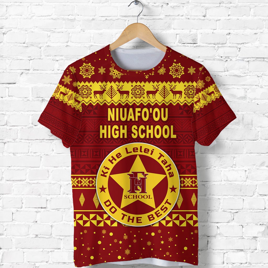 Custom Niuafoou High School Christmas T Shirt Simple Style LT8 - Wonder Print Shop