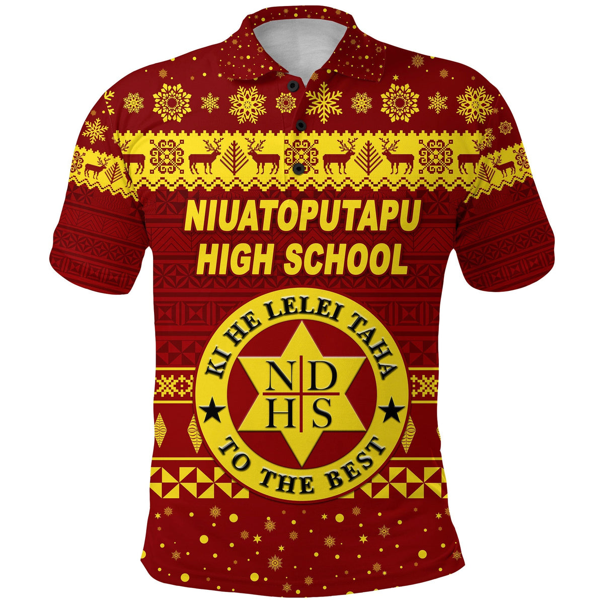 Custom Niuatoputapu High School Polo Shirt Christmas Simple Style LT8 - Wonder Print Shop