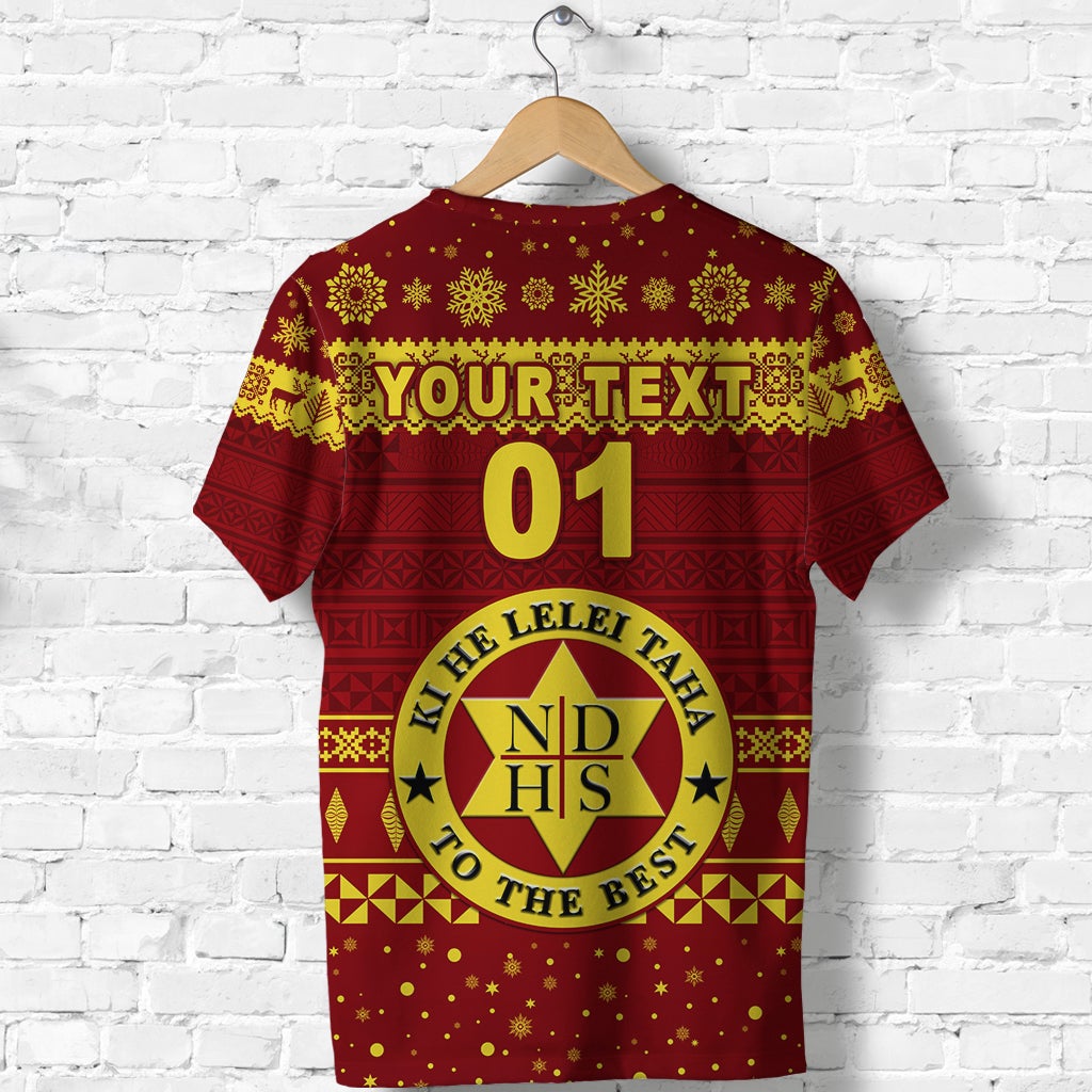 Custom Niuatoputapu High School Christmas T Shirt Simple Style LT8 - Wonder Print Shop